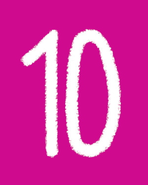 Weiße Kreidezehn auf Fuchsia