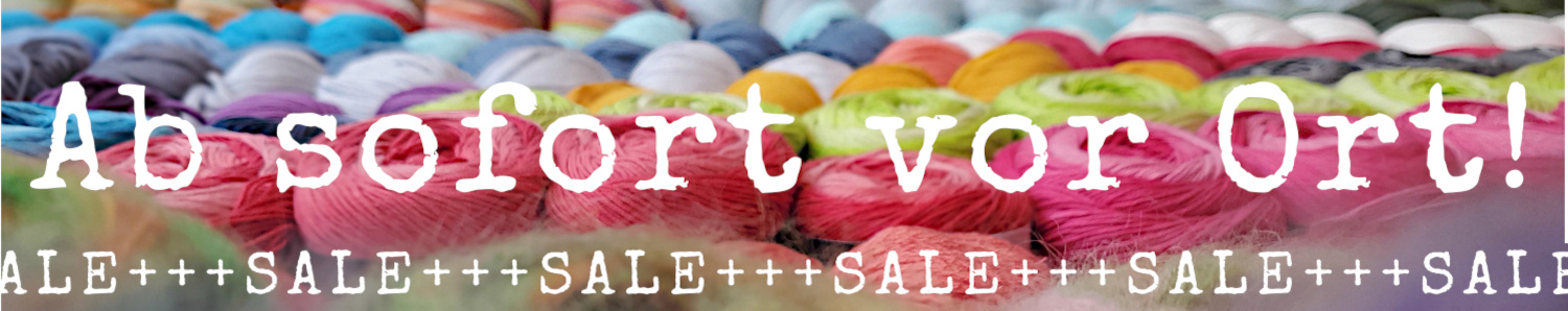 Banner mit Schriftzug: Sale, ab sofort vor Ort