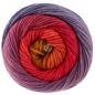 Preview: Ein Knäuel Cool Wool Big Color Farbe 4048 Hell-/Weinrot/Rotviolett/Petrolblau/Oliv/Curry/ Orange