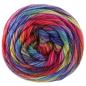 Preview: Ein Knäuel Meilenweit 100 Fontana Farbe 5453 Frühlingsgrün/Rostrot/Blauviolett/Zyklam/ Blau/Royal/Fuchs