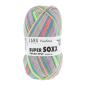 Preview: Ein Knäuel Super Soxx Disco Farbe 518 Rosa/Türkis/Lime