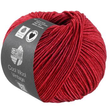Ein Knäuel Cool Wool Vintage Farbe 7398 Feuerrot