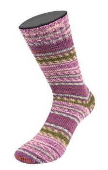 Eine Socke aus der Landlust Die Sockenwolle Farbe 611