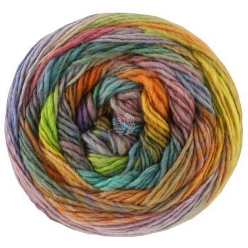 Ein Knäuel Colorissimo Farbe 224 Erika/Pistazie/Frühlingsgrün/Braun/Petrol/Gelb/ Orange/Blau/