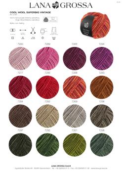 Preview: Farbkarte Cool Wool Superbig Vintage 1