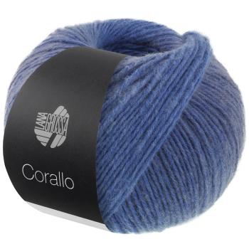 Ein Knäuel Corallo in Farbe 6 Stahl-/Graublau/Blau