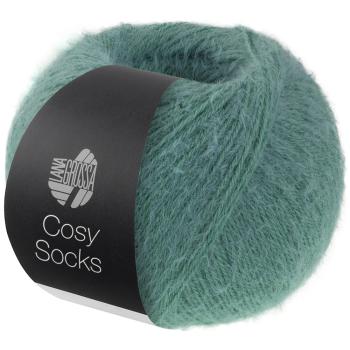 Ein Knäuel der Cosy Socks in Farbe 6, Salbeigrün