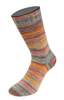 Socke aus der Meilenweit Cashmere 100 Inverno Farbe 121 Flieder/Hellblau/Gelb/Orange/Limette/Altrosa/Rot/Camel/Taupe/Türkis