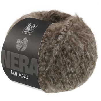 Ein Knäuel Milano von Lana Grossa Farbe 5 Braun meliert