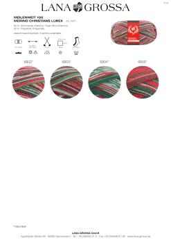 Farbkarte Meilenweit 100 Merino Christmas Lurex 2025