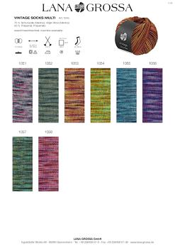 Preview: Farbkarte Vintage Socks Multi
