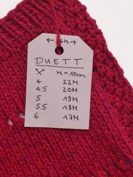Strickprobe Duett Info 1