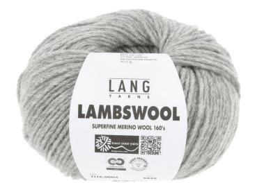 Ein Knäul Lambswool Farbe 3 Hellgrau Mélange