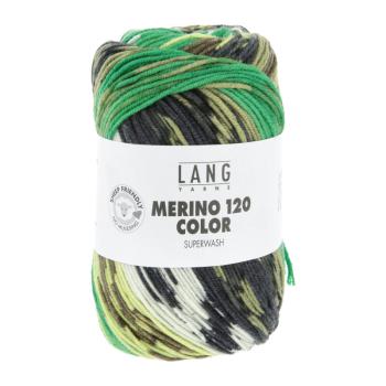 Merino 120 Color Farbe 10 Grün/ Oliv/ Limone/ Offwhite