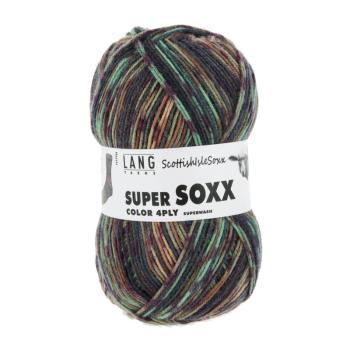 Preview: Ein Knäuel der Super Soxx 4fach Color Farbe 574 Harris