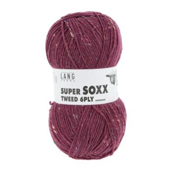 Ein Knäuel Super Soxx 6fach Tweed Farbe 66 Beere
