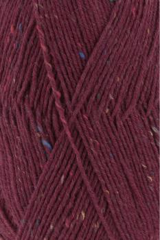 Preview: Farbmiuster der Super Soxx 6fach Tweed Farbe 66 Beere