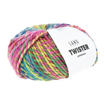 Ein Knäuel Twister Farbe 6 Hot Pink/ Marine/ Hellblau