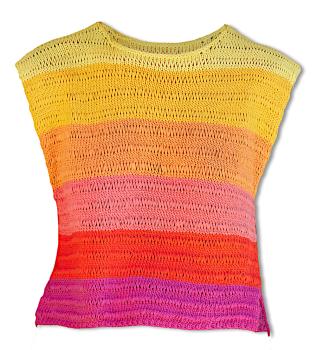 Aufsicht auf ein Colorblocking Top
