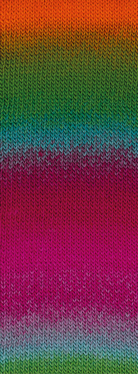 8004 Orange/Grün/Türkis/Fuchsia/Pink/Graulila
