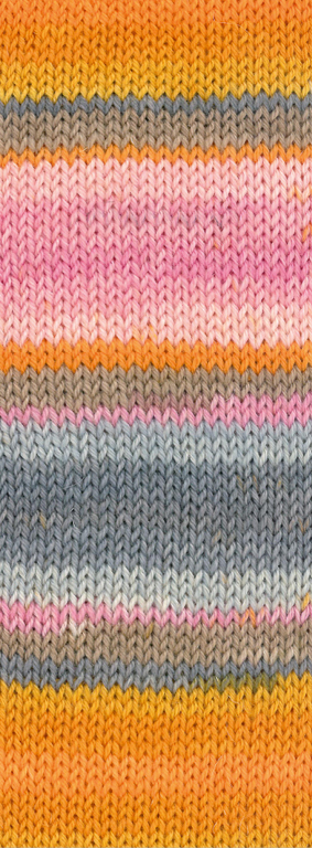 132  Orange/Dottergelb/Lachsorange/Grau/Graubeige/ Zartrosa/Rosa/Nelke/Hellgrau Gestreift 