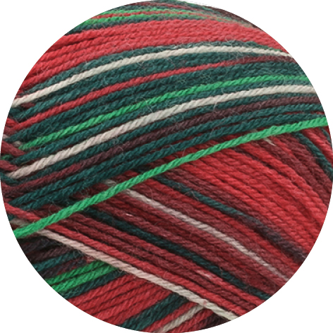 6801 Weiß/Dunkelgrün/Rot/Dunkelrot/ Hellgrün 