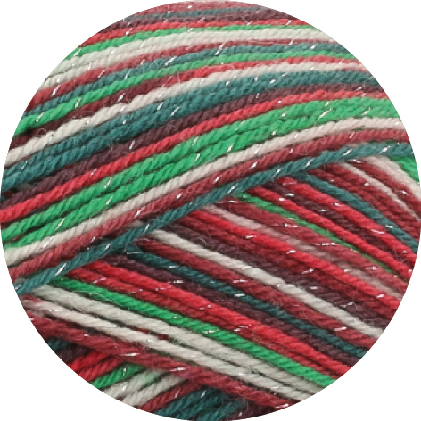 6803  Rot/Hellgrün/Weiß/Dunkelrot/grün + Lurex