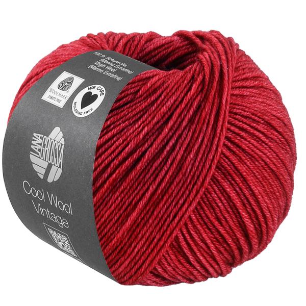 Ein Knäuel Cool Wool Vintage Farbe 7398 Feuerrot
