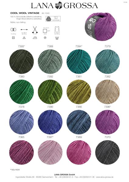 Farbkarte Cool Wool Vintage 2026