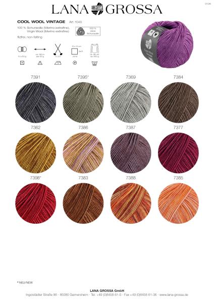 Farbkarte Cool Wool Vintage 2026/2