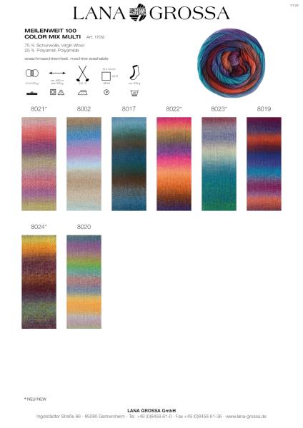 Meilenweit 100 Color Mix Multi Farbkarte 2026