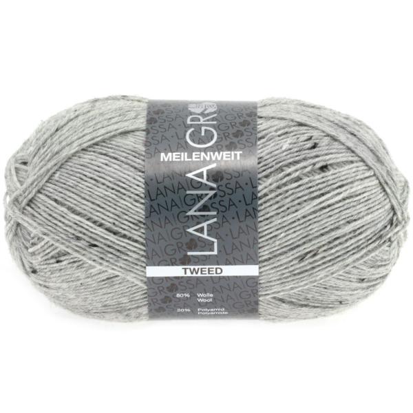 Meilenweit 100 Tweed Farbe 110 Grau meliert