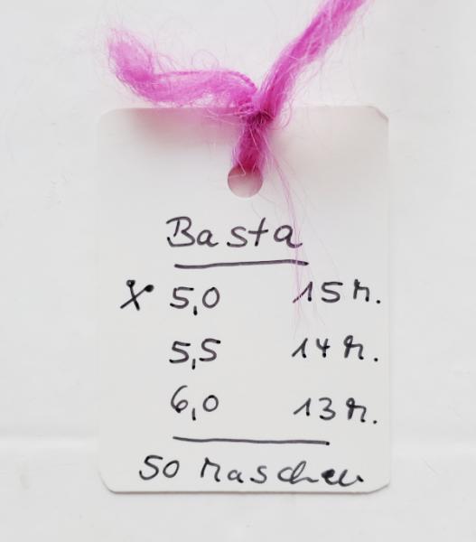 Infos zur Strickprobe Basta