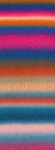 Farbmuster der Candy Farbe 6 Fuchsia/Grünbeige/Orange/Dunkelblau/Pink/ Lachs/Violett/Braun