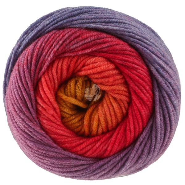 Ein Knäuel Cool Wool Big Color Farbe 4048 Hell-/Weinrot/Rotviolett/Petrolblau/Oliv/Curry/ Orange