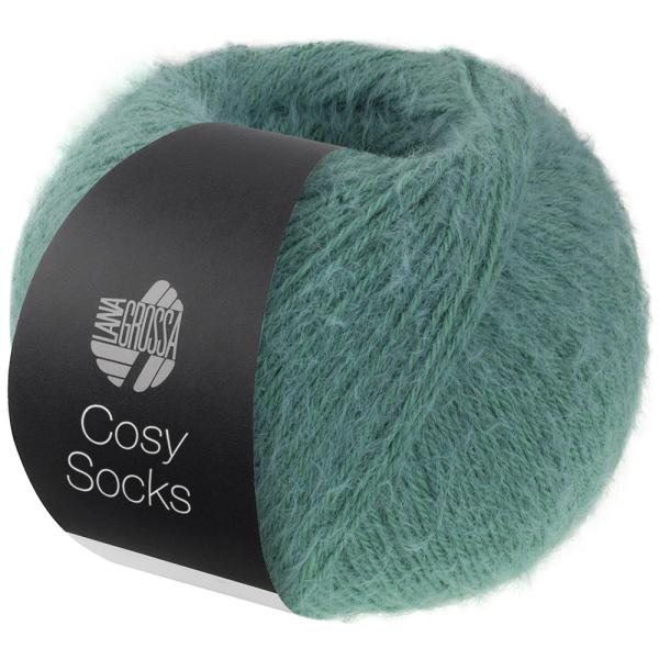Ein Knäuel der Cosy Socks in Farbe 6, Salbeigrün