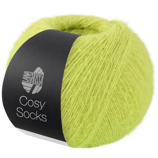 Ein Knäuel der Cosy Socks Farbe 24 Limette