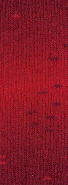 Farbmuster der Ecopuno Sfumato Farbe 706 Rot/ Schwarz
