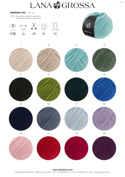 Farbkarte 1 Merino Più 2026