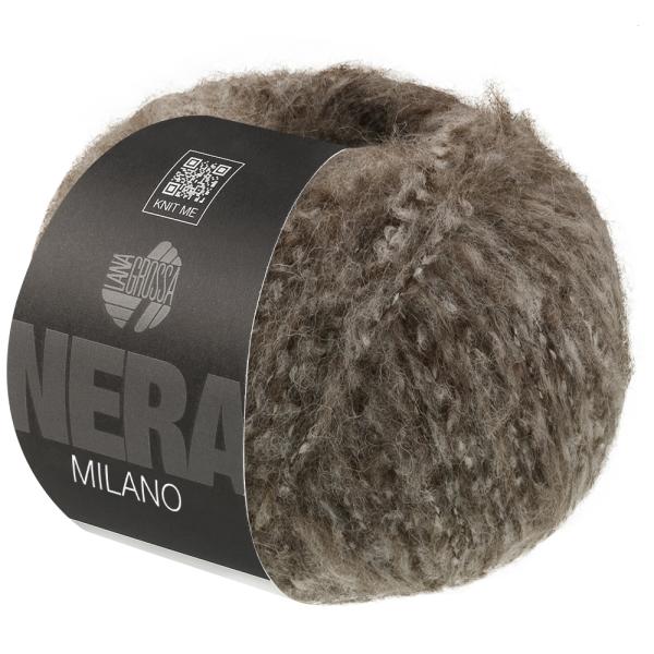 Ein Knäuel Milano von Lana Grossa Farbe 5 Braun meliert