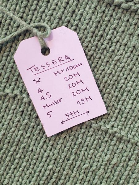 Strickprobe Tessera Info 1
