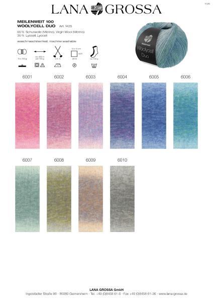 Farbkarte Meilenweit 100 Woolycell Duo