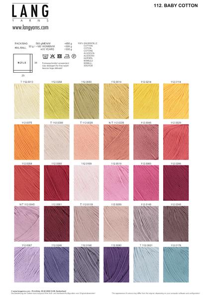 Baby Cotton Farbkarte 1/2026