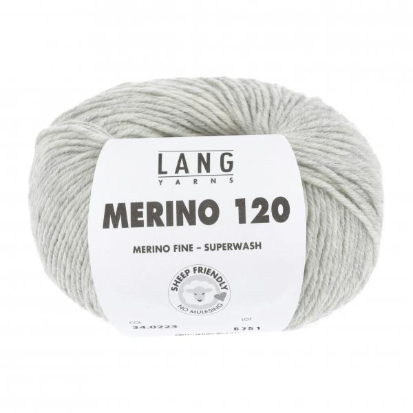 Merino 120 Farbe 223 Hellgrau Mélange