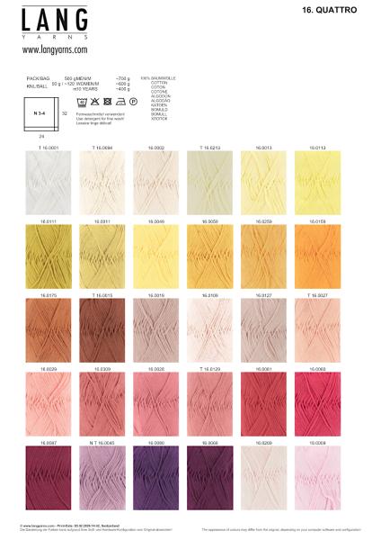 Quattro Farbkarte 2026/1