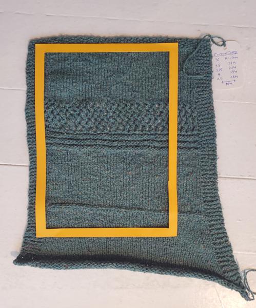 Strickprobe Cotton Tweed