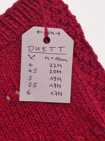 Strickprobe Duett Info 1