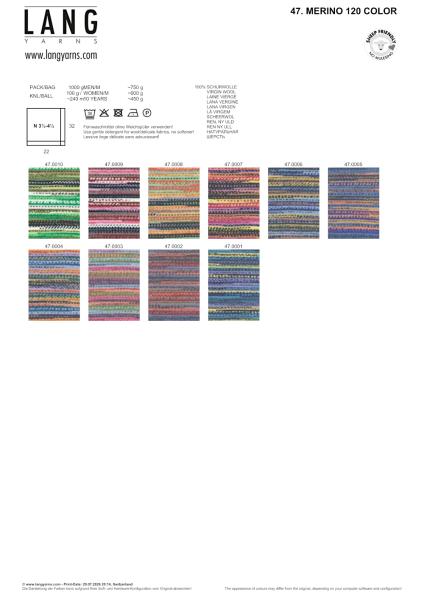 Farbkarte Merino 120 Color
