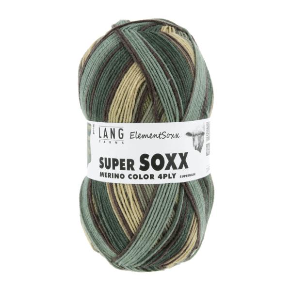 Ein Knäuel Super Soxx Merino 4fach color Farbe 528