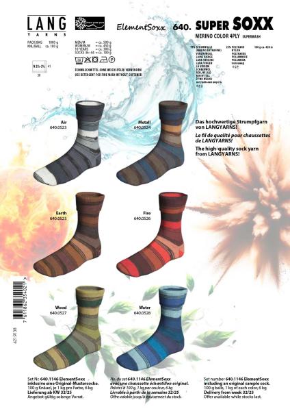 Farbkarte der Super Soxx Merino 4fach Color